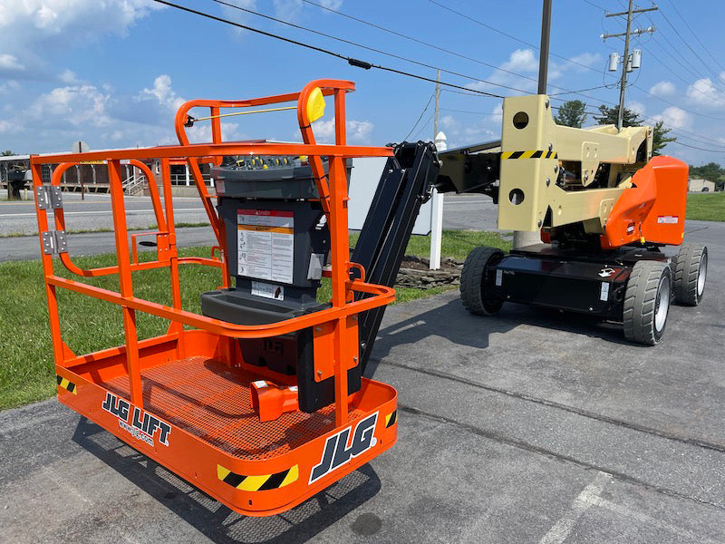 2023 JLG E450AJ ARTICULATING BOOM LIFT AERIAL LIFT WITH JIB ARM 45' REACH  ELECTRIC BRAND NEW STOCK # BF9759139-PAB