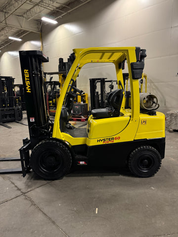 2015 HYSTER H60FT 6000 LB LP GAS FORKLIFT PNEUMATIC 86/181" 3 STAGE MAST SIDE SHIFTER 2215 STOCK # BF9179339-BUF