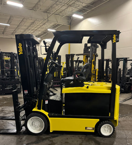 2019 YALE ERC070VG 7000 LB ELECTRIC FORKLIFT CUSHION 87/187" 3 STAGE MAST SIDE SHIFTING FORK POSITINER ONLY 899 HOURS STOCK # BF9217919-BUF