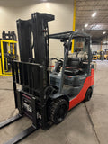 2022 TOYOTA 8FGCU32 6500 LB LP GAS FORKLIFT 884 HOURS CUSHION 87/187" 3 STAGE MAST SIDE SHIFTING FORK POSITIONER 4 WAY PLUMBING STOCK # BF9224729-BUF