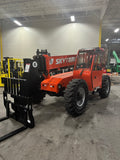 2014 SKYTRAK 6042 6000 LB DIESEL TELESCOPIC FORKLIFT TELEHANDLER PNEUMATIC 4WD HEATED CAB STOCK # BF9347569-BUF