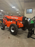 2014 SKYTRAK 6042 6000 LB DIESEL TELESCOPIC FORKLIFT TELEHANDLER PNEUMATIC 4WD HEATED CAB STOCK # BF9347569-BUF