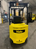 2019 YALE ERC060VGN 6000 LB 48 VOLT ELECTRIC FORKLIFT 87/188" THREE STAGE MAST SIDE SHIFTER 728 HOURS STOCK # BF978119-BUF