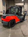 2019 TOYOTA 8FD70U 15500 LB DIESEL FORKLIFT PNEUMATIC 100/148" 3 STAGE MAST SIDE SHIFTER & FORK POSITIONER 1,239 HOURS ENCLOSED HEATED CAB STOCK # BF9565429-BUF