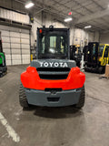 2019 TOYOTA 8FD70U 15500 LB DIESEL FORKLIFT PNEUMATIC 100/148" 3 STAGE MAST SIDE SHIFTER & FORK POSITIONER 1,239 HOURS ENCLOSED HEATED CAB STOCK # BF9565429-BUF