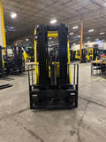 2021 HYSTER E80XN 8000 LB ELECTRIC FORKLIFT CUSHION 95/186" 3 STAGE MAST SIDE SHIFTER 740 HOURS STOCK # BF9156879-BUF