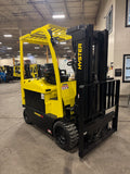 2021 HYSTER E80XN 8000 LB ELECTRIC FORKLIFT CUSHION 95/186" 3 STAGE MAST SIDE SHIFTER 740 HOURS STOCK # BF9156879-BUF