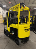 2021 HYSTER E80XN 8000 LB ELECTRIC FORKLIFT CUSHION 95/186" 3 STAGE MAST SIDE SHIFTER 740 HOURS STOCK # BF9156879-BUF