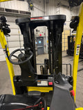 2021 HYSTER E80XN 8000 LB ELECTRIC FORKLIFT CUSHION 95/186" 3 STAGE MAST SIDE SHIFTER 740 HOURS STOCK # BF9156879-BUF