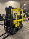 2022 HYSTER E50XN 5000 LB CAPACITY ELECTRIC CUSHION 89/200" 3 STAGE MAST SIDE SHIFTING FORK POSITIONER ONLY 496 HOURS STOCK # BF9125139-BUF