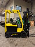 2022 HYSTER E50XN 5000 LB CAPACITY ELECTRIC CUSHION 89/200" 3 STAGE MAST SIDE SHIFTING FORK POSITIONER ONLY 496 HOURS STOCK # BF9125139-BUF