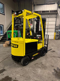 2022 HYSTER E50XN 5000 LB CAPACITY ELECTRIC CUSHION 89/200" 3 STAGE MAST SIDE SHIFTING FORK POSITIONER ONLY 496 HOURS STOCK # BF9125139-BUF