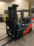 2022 TOYOTA 8FGCU32 6500 LB LP GAS FORKLIFT 404 HOURS CUSHION 87/187" 3 STAGE MAST SIDE SHIFTING FORK POSITIONER 4 WAY PLUMBING STOCK # BF9258729-BUF