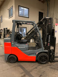 2022 TOYOTA 8FGCU32 6500 LB LP GAS FORKLIFT 404 HOURS CUSHION 87/187" 3 STAGE MAST SIDE SHIFTING FORK POSITIONER 4 WAY PLUMBING STOCK # BF9258729-BUF