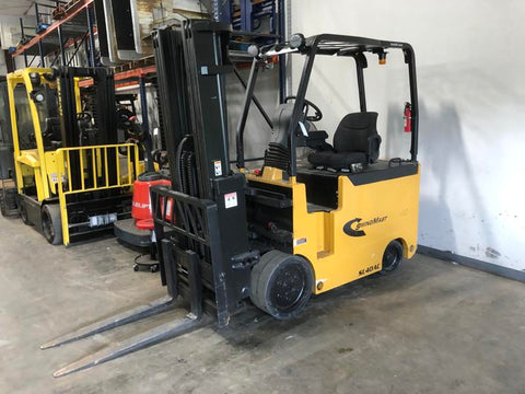 2013 DREXEL SL40AC 4000 LB 48 VOLT ELECTRIC FORKLIFT CUSHION 99/198" 3 STAGE UNIQUE SWING MAST WITH FORK POSITIONER 2241 HOURS STOCK # BF9279579-ZLSC