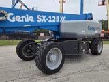 2018 GENIE SX-125XC TELESCOPIC STRAIGHT BOOM LIFT AERIAL LIFT WITH JIB ARM 125' REACH DIESEL 4WD 1269 HOURS STOCK # BF9794629- RIL