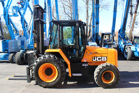 2016 JCB 930 6000 LB DIESEL ROUGH TERRAIN FORKLIFT 120/262" 2 STAGE MAST PNEUMATIC 4WD WITH HEATED CAB 1239 HOURS STOCK # BF9345289-NLE