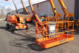 2020 JLG 460SJ TELESCOPIC STRAIGHT BOOM LIFT AERIAL LIFT WITH JIB ARM 46' REACH DIESEL 4WD 1272 HOURS STOCK # BF9445149-NLE