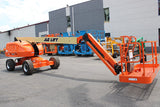 2014 JLG 460SJ TELESCOPIC STRAIGHT BOOM LIFT AERIAL LIFT WITH JIB ARM 46' REACH DIESEL 4WD 2014 HOURS STOCK # BF9349719-NLE