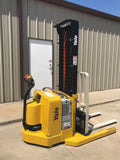 2007 YALE MSW040SEN24TV087 4000 LB ELECTRIC FORKLIFT WALKIE STACKER CUSHION 87/130 2 STAGE MAST SIDE SHIFTER 1612 HOURS STOCK # BF959129-ARB - United Lift Equipment LLC