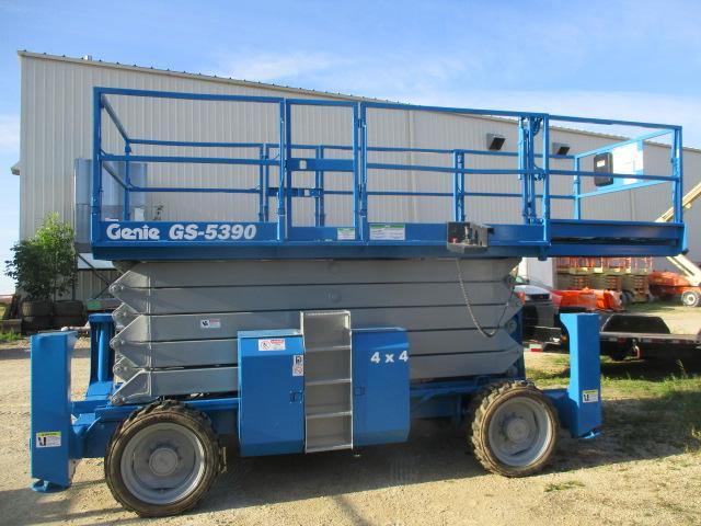 2011 GENIE GS5390RT SCISSOR LIFT 53' REACH DIESEL ROUGH TERRAIN 4WD ...