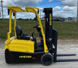 2017 HYSTER J40XNT 4000 LB 36 VOLT ELECTRIC FORKLIFT TREADED CUSHION TIRES 82/187" 3 STAGE MAST SIDE SHIFTER 1261 HOURS STOCK # BF9165179-INB - United Lift Equipment LLC