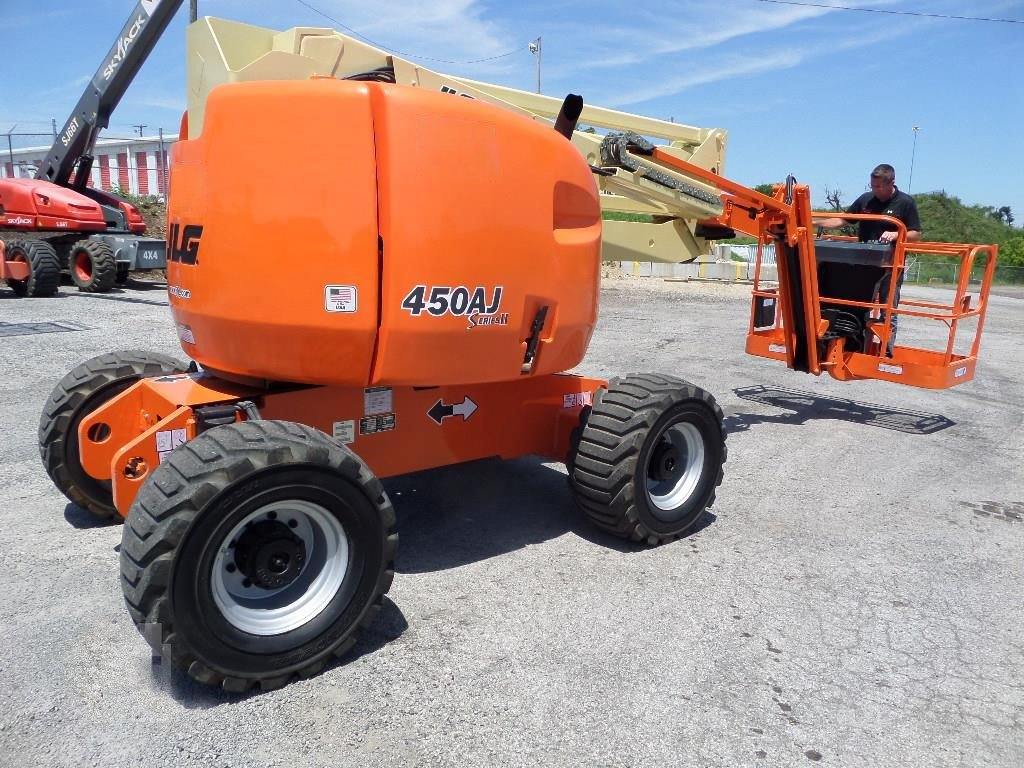 2008 JLG E450AJ ARTICULATING BOOM LIFT AERIAL LIFT WITH JIB ARM 45' REACH  ELECTRIC 2WD 1416 HOURS STOCK # BF9194559-299-WIB