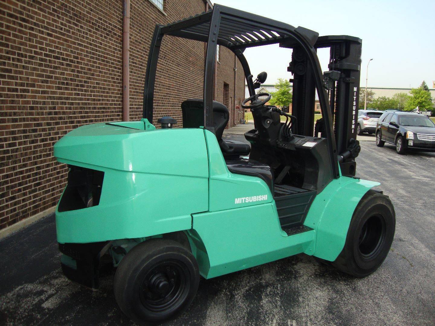 2012 MITSUBISHI FD45N 9000 LB DIESEL FORKLIFT PNEUMATIC 91/187